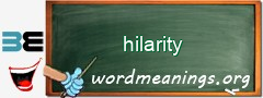 WordMeaning blackboard for hilarity